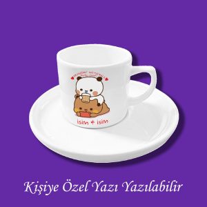 Kişiye Özel Baskılı Bubu Dudu Baskılı Kahve Fincanı