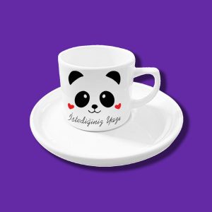 Kişiye Özel Baskılı Panda Tasarımlı Kahve Fincanı
