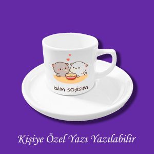 Kişiye Özel Baskılı Bubu Dudu Baskılı Kahve Fincanı
