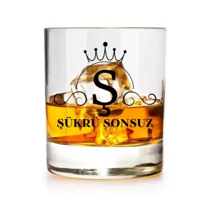 İsim ve Harf Baskılı Kişiye Özel Viski Bardağı