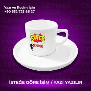 Annelere Özel Süper Anne Baskılı Renkli Kupa Bardak