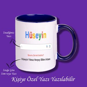 Kişiye Özel Google Kupa Bardak - Herşeyi Bilir Kupa Bardak Yazılar Değişebilir