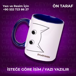 Kişiye Özel İsimli Kedicik Kupa Bardak