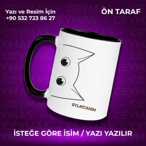 Kişiye Özel İsimli Kedicik Kupa Bardak