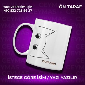 Kişiye Özel İsimli Kedicik Kupa Bardak