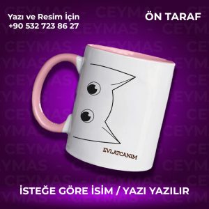 Kişiye Özel İsimli Kedicik Kupa Bardak