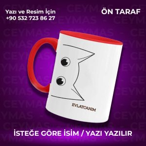 Kişiye Özel İsimli Kedicik Kupa Bardak