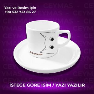 Kişiye Özel İsimli Kedicik Kupa Bardak