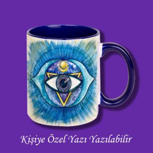 Kişiye Özel Nazar Tasarımlı İsteğe Göre İsim Yazı Yazılabilir Kupa Bardak