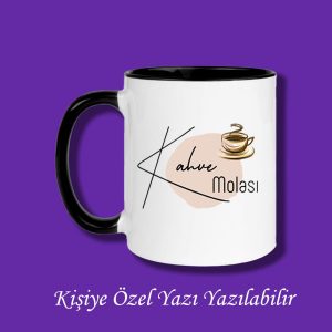 Kişiye Özel Kahve Molası Baskılı İsme Özel Baskı Yapılabilir Renkli Kupa Bardak