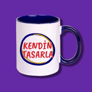 Kişiye Özel Tasarımlı Kendin Tasarla Kupa Bardak - Renkli Kupa Bardak Seçenekli - 1 Adet