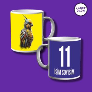 Kişiye Özel Taraftar Kupa Bardağı - İsim ve Numara Yazılabilir FB Kupa Bardak