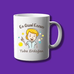 Kişiye Özel Meslek Kupası - Eczacıya Özel İsimli Kupa Bardak