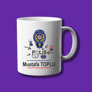 Kişiye Özel Meslek Kupası - Polise Özel İsimli Kupa Bardak
