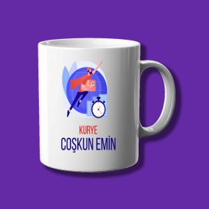 Kişiye Özel Meslek Kupası - Kuryeye Özel İsimli Kupa Bardak