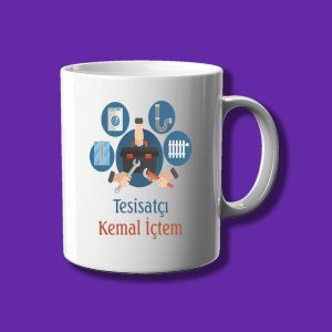 Kişiye Özel Meslek Kupası - Tesisatçıya Özel İsimli Kupa Bardak