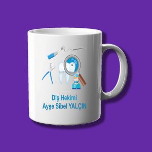 Kişiye Özel Meslek Kupası - Diş Hekimi Özel İsimli Kupa Bardak