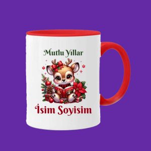 Kişiye Özel Yılbaşı Yeniyıl Tasarımlı Kişiye Özel Yeni Yıl Temalı Kupa Bardak