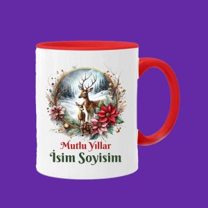 Kişiye Özel Yılbaşı Yeniyıl Tasarımlı Kişiye Özel Yeni Yıl Temalı Kupa Bardak