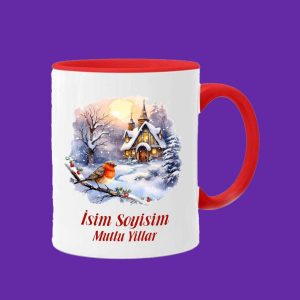 Kişiye Özel Yılbaşı Yeniyıl Tasarımlı Kişiye Özel Yeni Yıl Temalı Kupa Bardak