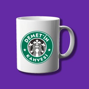 Kişiye Özel İsimli Starbucks Tasarımlı Kahve Kupası - Hediyelik Eko Kupa Bardak
