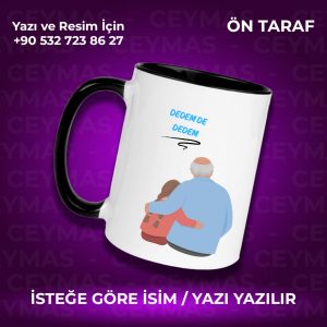 Kişiye Özel Dedem de Dedem Baskılı Kupa Bardak