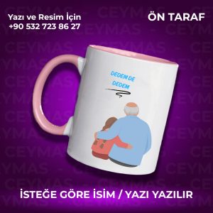 Kişiye Özel Dedem de Dedem Baskılı Kupa Bardak