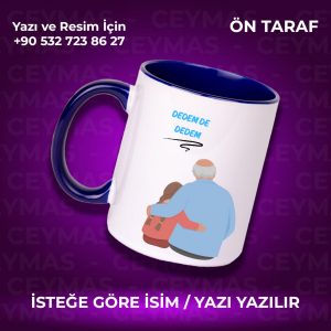 Kişiye Özel Dedem de Dedem Baskılı Kupa Bardak