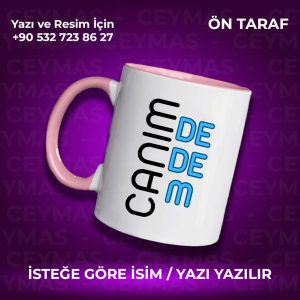 Kişiye Özel İsim Baskılı Canım Dedem Baskılı Renkli Kupa Bardak
