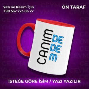 Kişiye Özel İsim Baskılı Canım Dedem Baskılı Renkli Kupa Bardak