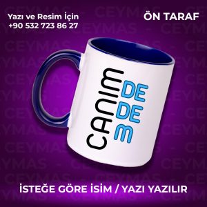 Kişiye Özel İsim Baskılı Canım Dedem Baskılı Renkli Kupa Bardak