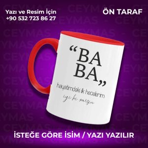 Kişiye Özel İsim Baskılı Baba Kupa Bardak