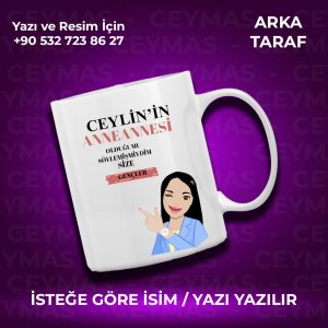 İsme Özel Anneannesi Olduğumu Söylemişmiydim Kupa Bardak