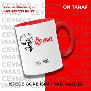 Mustafa Kemal Atatürk 10 Kasım Tasarımlı Kişiye Özel Kupa Bardak