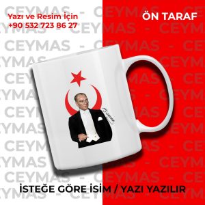 Mustafa Kemal Atatürk ve İmzalı Kişiye Özel Kupa Bardak