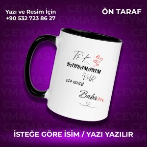 Kişiye Özel Kahraman Babam Tasarımlı İsimli Kupa Bardak