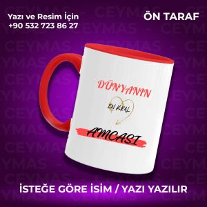 Kişiye Özel Dünyanın en Kral Amcası Baskılı İsimli Kupa Bardak