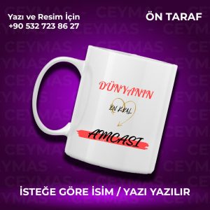 Kişiye Özel Dünyanın en Kral Amcası Baskılı İsimli Kupa Bardak