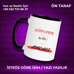 Kişiye Özel Dünyanın en Kral Amcası Baskılı İsimli Kupa Bardak