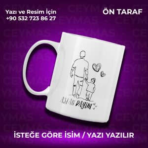 Kişiye Özel Aslan Dayım Baskılı İsme Özel Kupa Bardak
