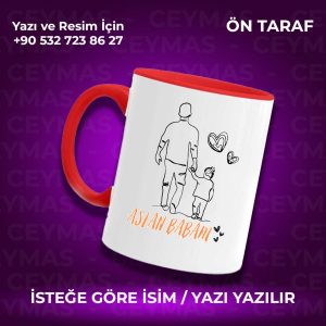 Kişiye Özel Aslan Babam Tasarımlı İsime Özel Kupa Bardak
