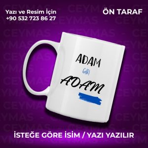 Kişiye Özel Adam Gibi Adam Baskılı Kupa Bardak