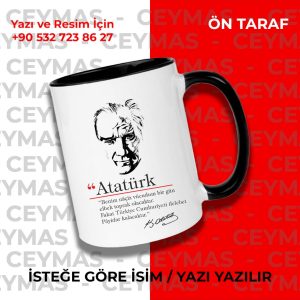 Kişiye Özel Lügat Atatürk ve Atatürk Sülieti Baskılı Renkli Kupa Bardak
