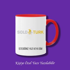 Kişiye Özel Solo Türk Baskılı İsimli Renkli Kupa Bardak