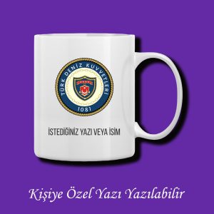 Kişiye Özel Renkli Türk Deniz Kuvvetleri Meslek Kupası