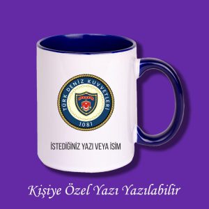 Kişiye Özel Renkli Türk Deniz Kuvvetleri Meslek Kupası