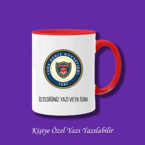 Kişiye Özel Renkli Türk Deniz Kuvvetleri Meslek Kupası