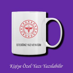 Kişiye Özel Sağlık Bakanlığı Baskılı Renkli Meslek Kupası
