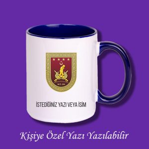 Kişiye Özel Renkli Türk Kara Kuvvetleri Baskılı Meslek Kupası