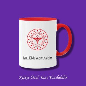 Kişiye Özel Sağlık Bakanlığı Baskılı Renkli Meslek Kupası